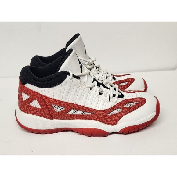 Nike Air Jordan 11 Retro Low White/Gym Red/Black Mens Size 5Y - Picture 1 of 8